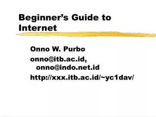 Beginner’s Guide to Internet