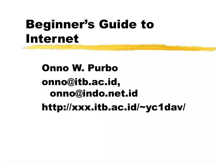 beginner s guide to internet