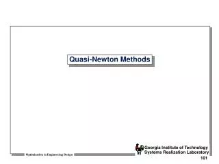 quasi newton methods