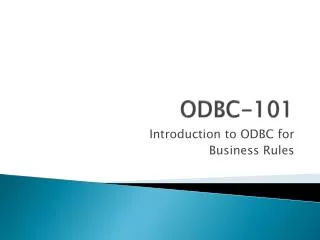 ODBC-101