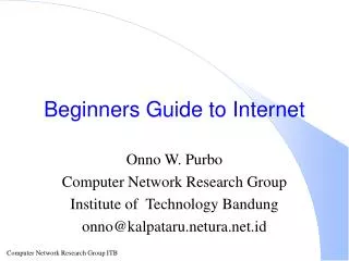 Beginners Guide to Internet