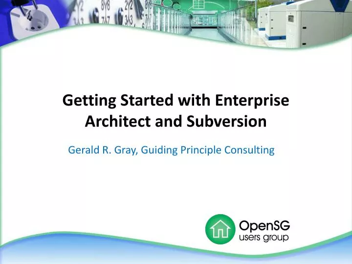 getting started with enterprise architect and subversion