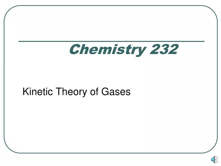 chemistry 232