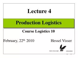 Production Logistics