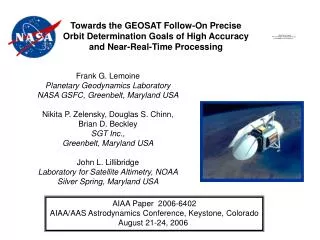 Towards the GEOSAT Follow-On Precise Orbit Determination Goals of High Accuracy and Near-Real-Time Processing