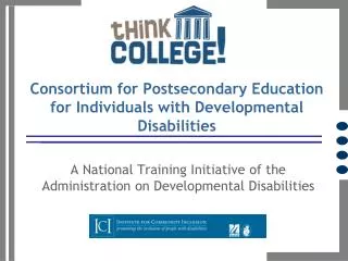 Consortium for Postsecondary Education for Individuals with Developmental Disabilities