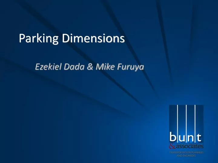 parking dimensions