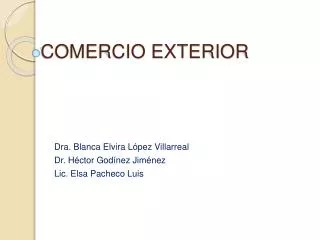 COMERCIO EXTERIOR