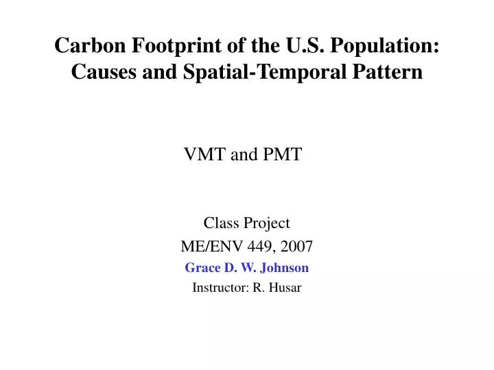 carbon footprint of the u s population causes and spatial temporal pattern