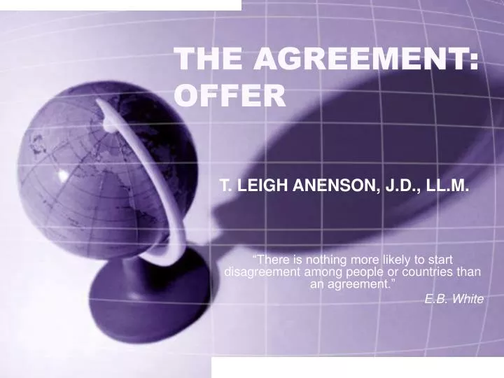 the agreement offer