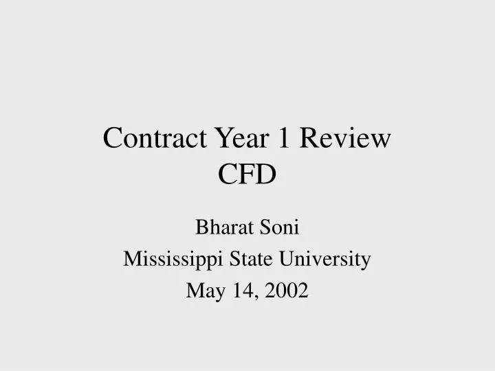 contract year 1 review cfd