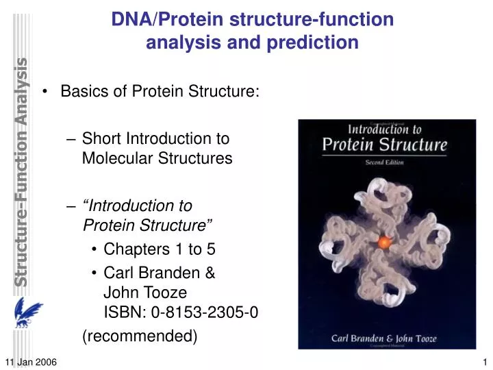 dna protein structure function analysis and prediction