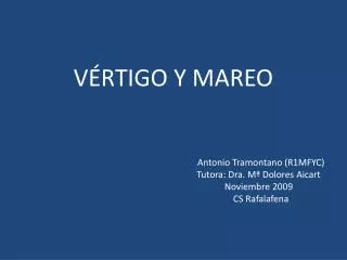 VÉRTIGO Y MAREO