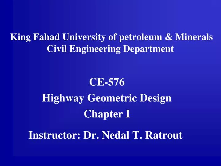 king fahad university of petroleum minerals civil engineering department