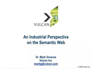 An Industrial Perspective on the Semantic Web