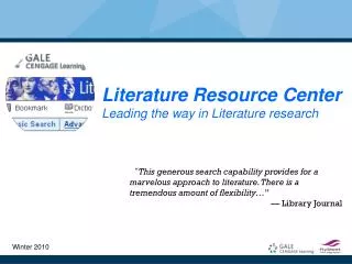 Literature Resource Center Leading the way in Literature research