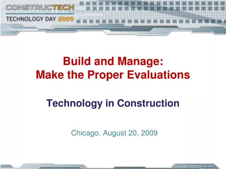 build and manage make the proper evaluations