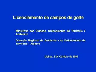 Licenciamento de campos de golfe