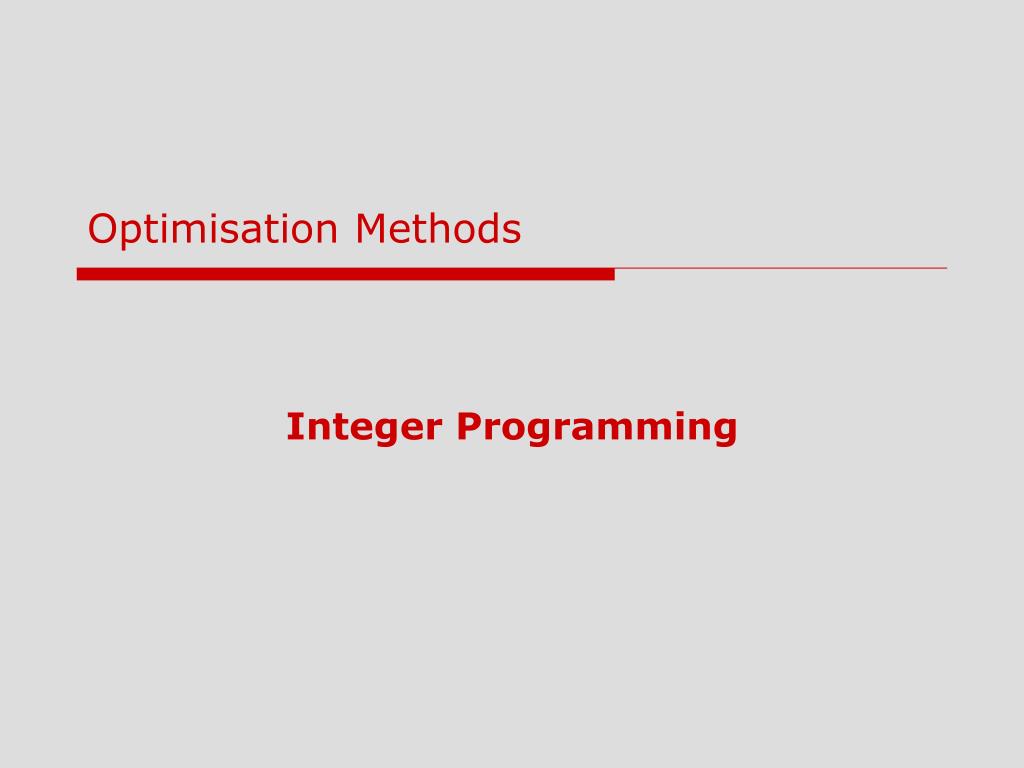 PPT - Integer Programming PowerPoint Presentation, free download - ID ...