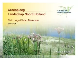 Groenploeg Landschap Noord Holland