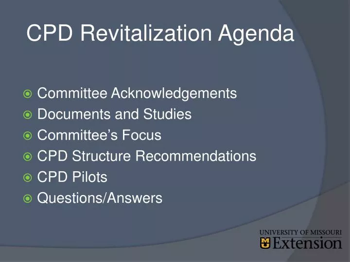 cpd revitalization agenda