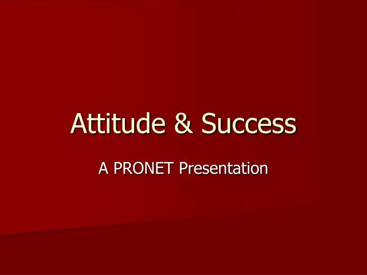 attitude success