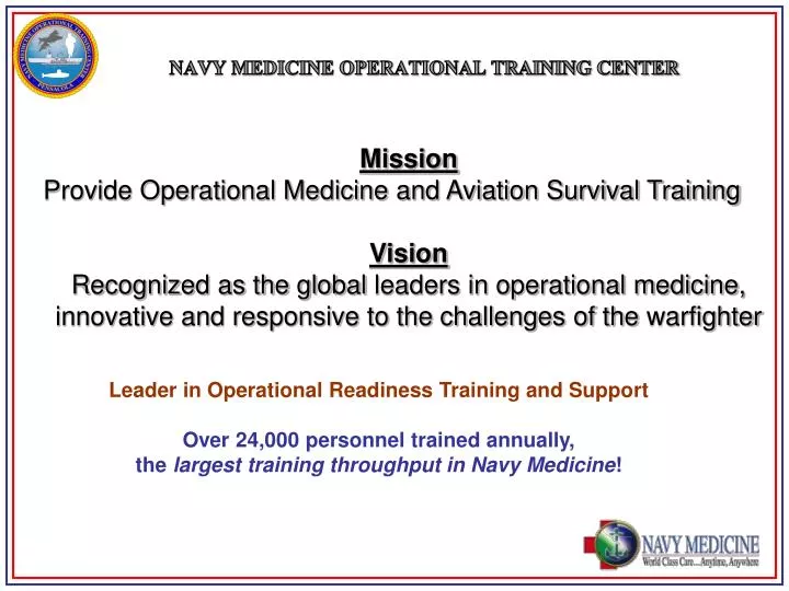 navy medicine operational training center