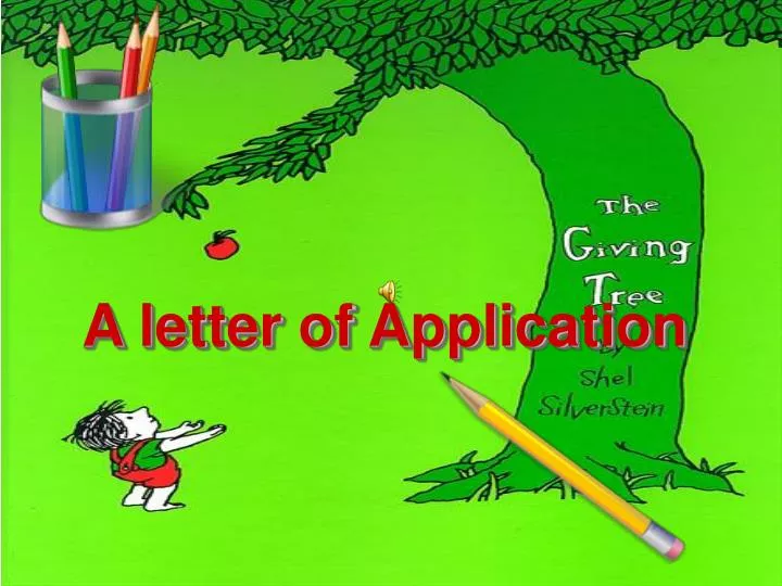 a letter of application