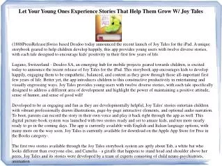 Let Your Young Ones Experience Stories That Help Them Grow W