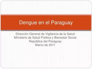 Dengue en el Paraguay