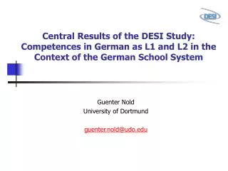 Central Results of the DESI Study: Competences in German as L1 and L2 in the Context of the German School System