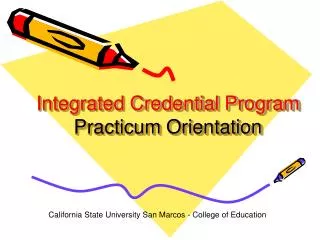 Integrated Credential Program Practicum Orientation