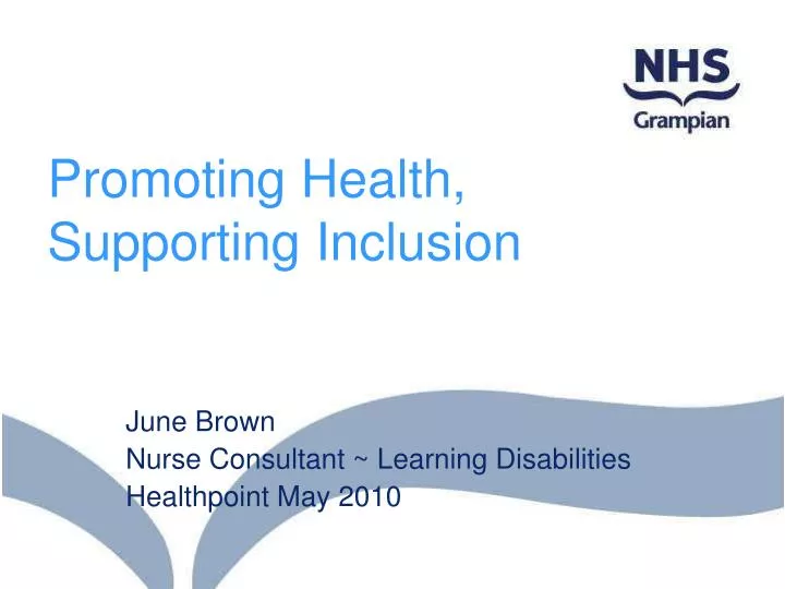 promoting health supporting inclusion