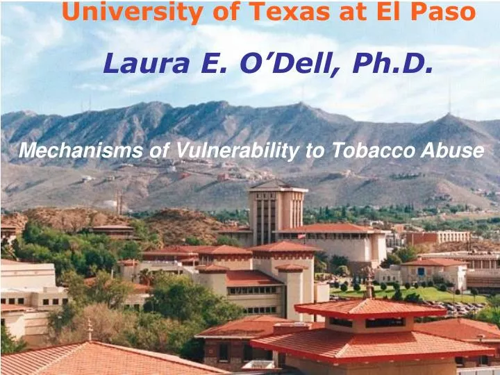 university of texas at el paso laura e o dell ph d