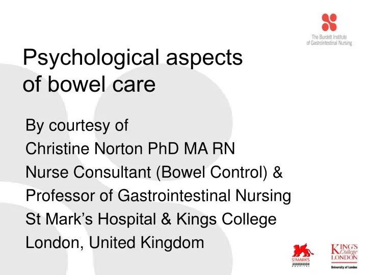 psychological aspects of bowel care