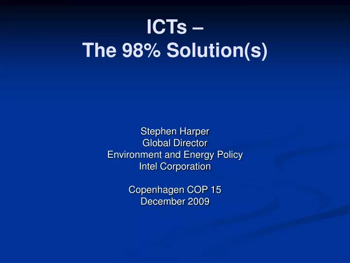 icts the 98 solution s