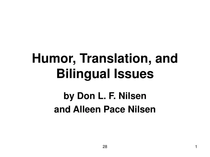humor translation and bilingual issues