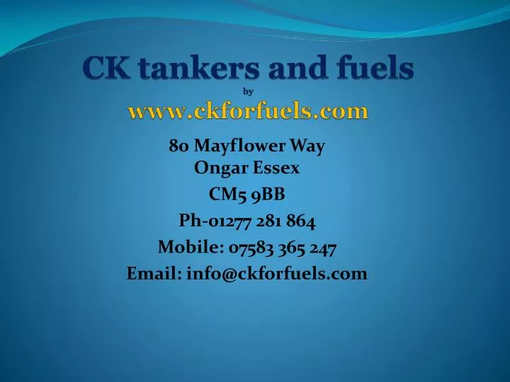 ck tankers and fuels by www ckforfuels com