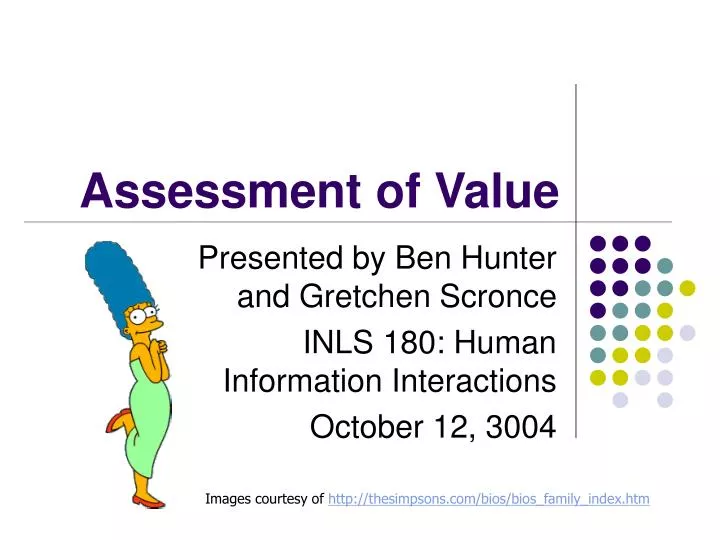 assessment of value