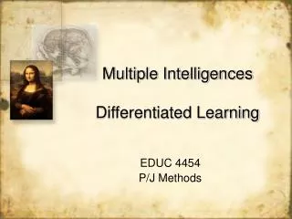 Multiple Intelligences Differentiated Learning