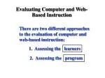 Evaluating Computer and Web-Based Instruction - slide 1