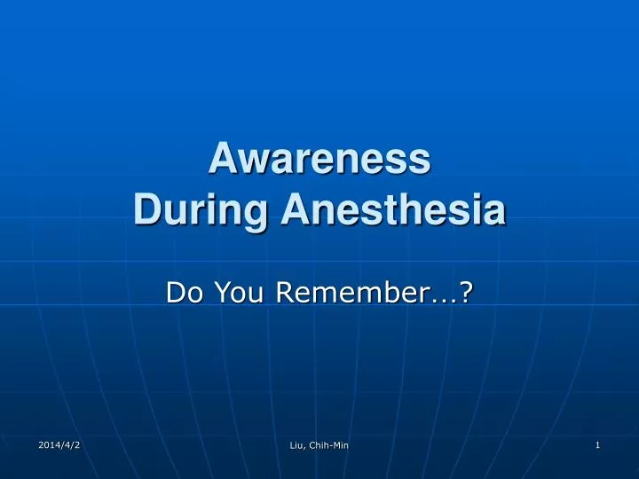 awareness during anesthesia