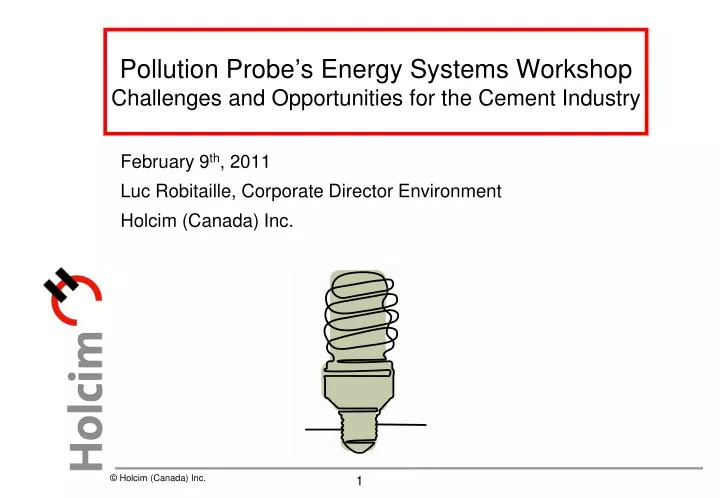 pollution probe s energy systems workshop challenges and opportunities for the cement industry