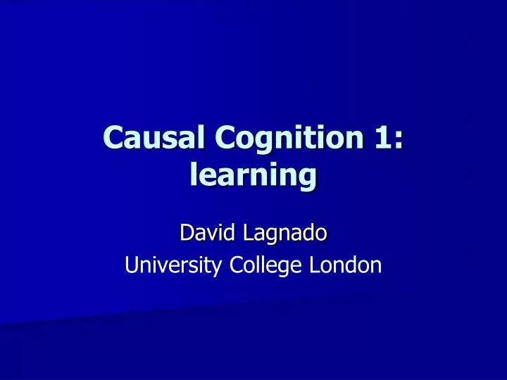 causal cognition 1 learning