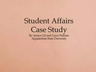 Student Affairs Case Study