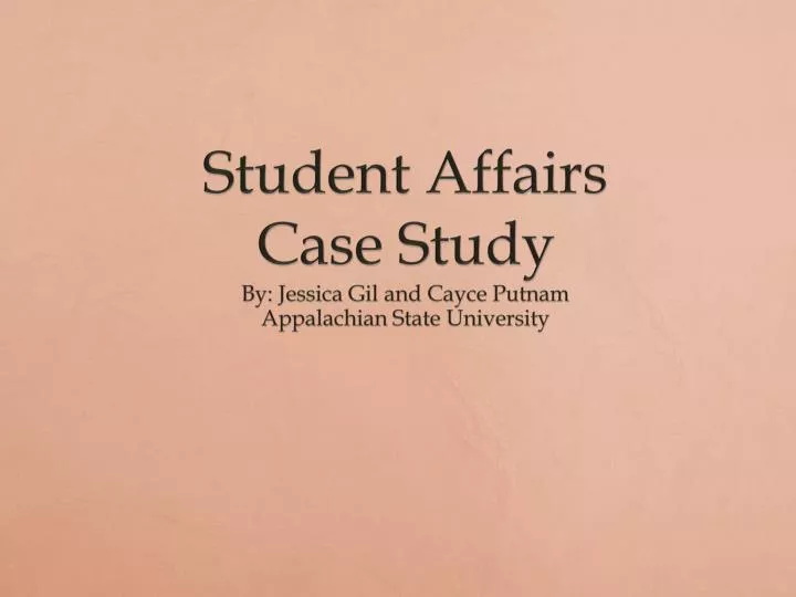 student affairs case study