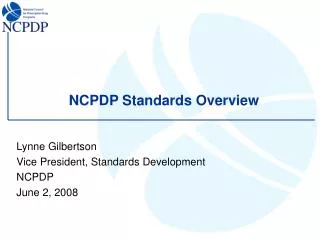 NCPDP Standards Overview