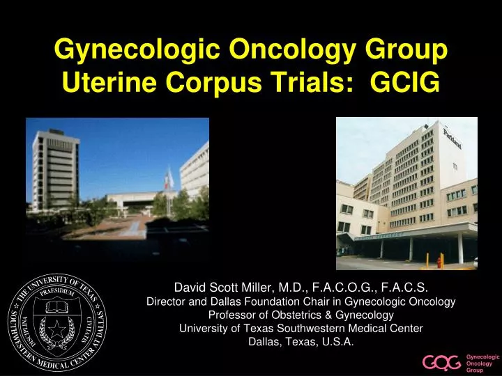 gynecologic oncology group uterine corpus trials gcig
