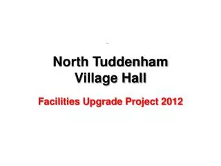 North Tuddenham Village Hall