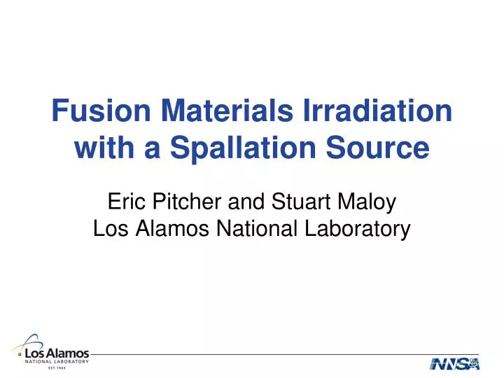 fusion materials irradiation with a spallation source